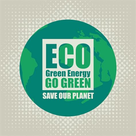 Premium Vector Eco Poster With Earth