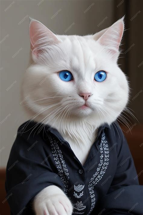 Premium AI Image | A cute cat character Photo Ai Generated