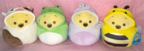 Bundle Squishmallow Peeking Winnie The Pooh Cow Frog Bunny And Bee