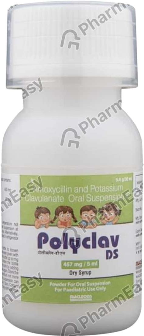 Polyclav Ds Dry Syrup 30ml Uses Side Effects Price And Dosage Pharmeasy