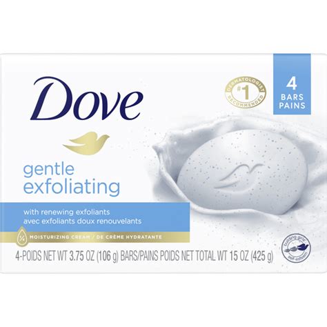 Dove Beauty Bar Gentle Exfoliating With Mild Cleanser 3 75 Oz 4 Bars