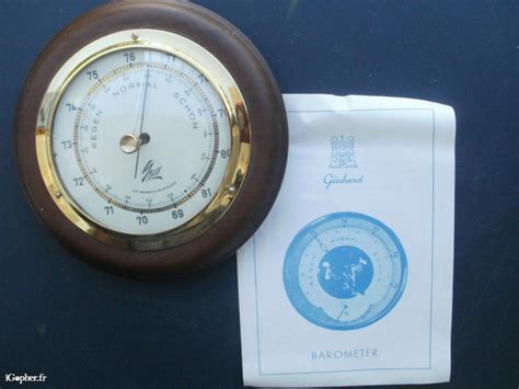 Baromètre Vintage Barometer Gischard Germany Igopherfr