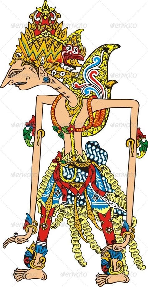 Javanese Puppet Indonesian Art Puppets Illustration Design