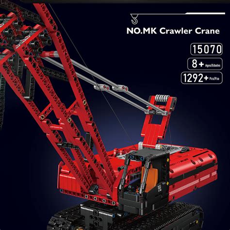 Mould King Motor Red Crawler Crane With Pieces Mould King