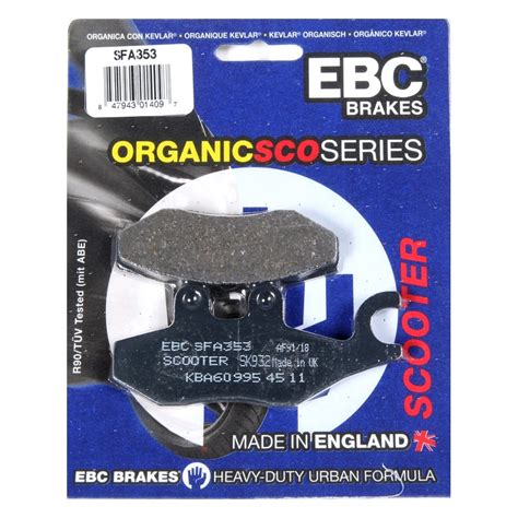 Ebc Piaggio Bv Sfa Series Organic Scooter Brake Pads