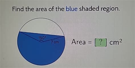 Solved Find The Area Of The Blue Shaded Region