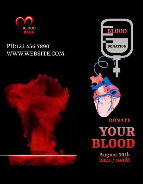 Blood Donation Flyer Design Template Postermywall