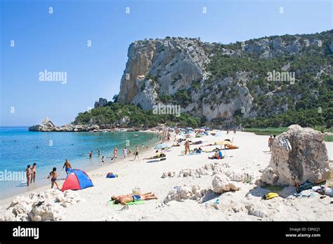 Italy Sardinia Golfo Di Orosei Cala Luna Beach Stock Photo Alamy