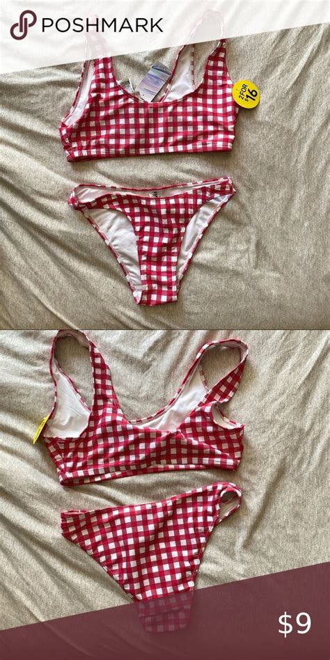 Pink Gingham Bikini Set Bikinis Pink Gingham Bikini Set