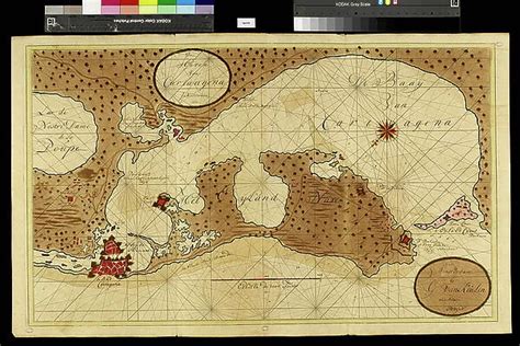 Geography Map Representation Of Cartagena Bay Cartagena