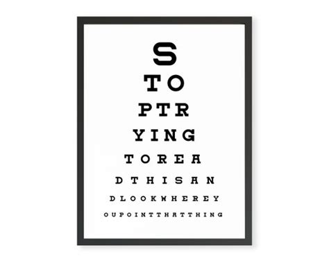 Funny Eye Chart Poster Ponasa