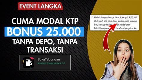 Ribu Modal Ktp Buka Tabungan Via Bukalapak Event Buka Tabungan By