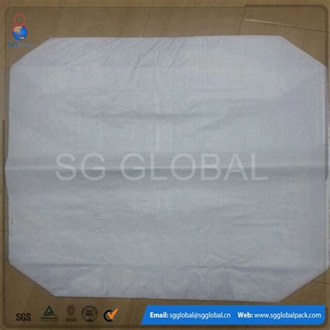 Grs Sgs Approved Factory Polypropylene Woven White Kg Block Bottom Pp