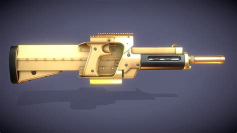 Grenade Launcher Gold Apocalypse Weapons 3d Model