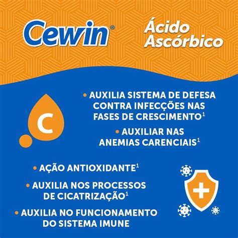 Vitamina C Cewin Gotas 200mg Ml 20 Ml PanVel Farmácias