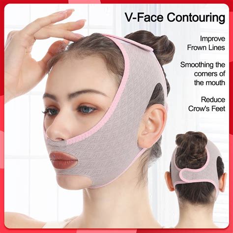 Reusable V Line Mask Facial Slimming Strap Double Chin Reducer Chin Up Mask Face Lifting Belt V