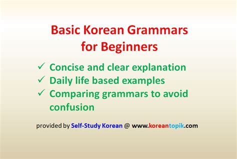 100 Korean Grammars For Beginners TOPIK I Grammars Korean TOPIK