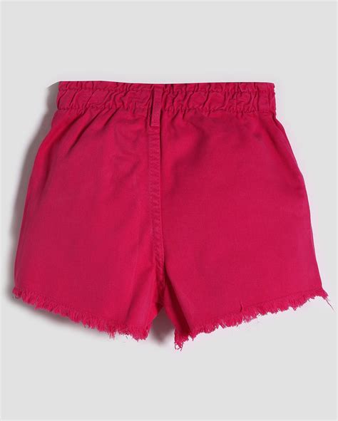 Riachuelo Short Jeans Color Infantil Baggy Rosa Pool By Riachuelo