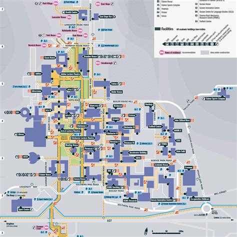 Campus Location Map for the University of Sussex by Lovell Johns