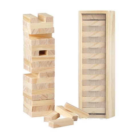 Customized Tumbling Tower Wood Block Stacking Game Printfection