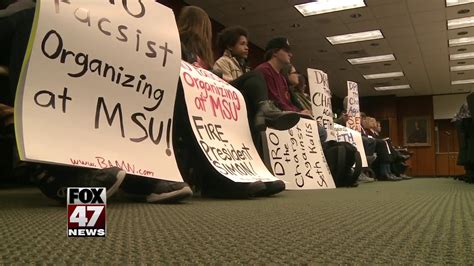 Protest At Msu Board Of Trustees Meeting Youtube