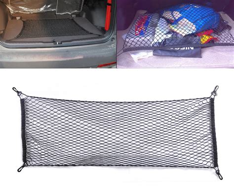 beler Flexible Nylon Car Rear Cargo Trunk Organizer Net Storage for ...