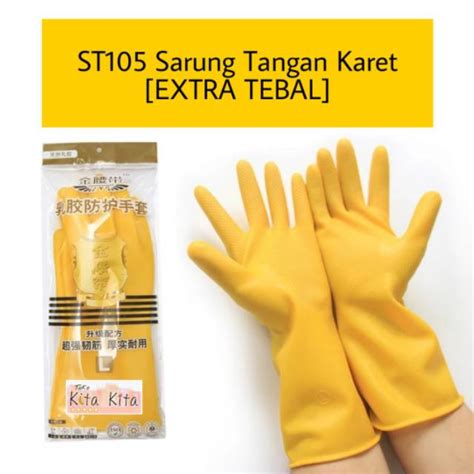 Jual ST105 Sarung Tangan Karet Lateks Rumah Tangga Serbaguna Extra