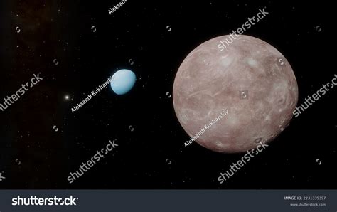 Uranus Moon Titania Titania Moon 3d Stock Illustration 2231335397 ...