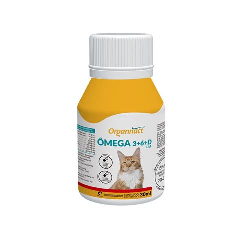 Omega D Cat Suplemento Gatos Ml Organnact Emp Rio Dos Animais