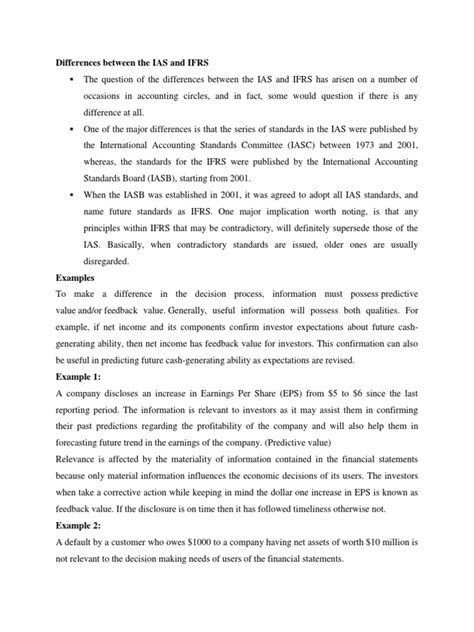 PDF Differences Between The IAS And IFRS DOKUMEN TIPS