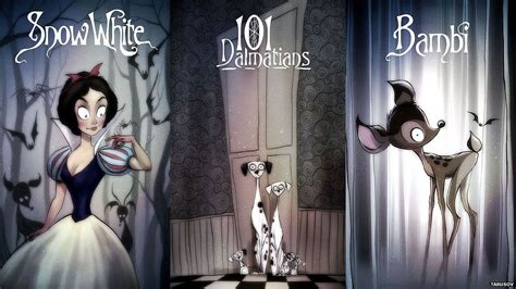 Disney Meets Tim Burton In Russian Illustrations Bbc News