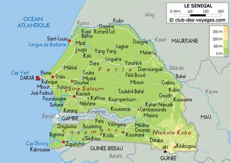 Carte Du Monde Senegal