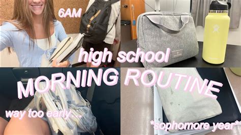 Realistic High School Morning Routine 6am Sophomore Year Youtube