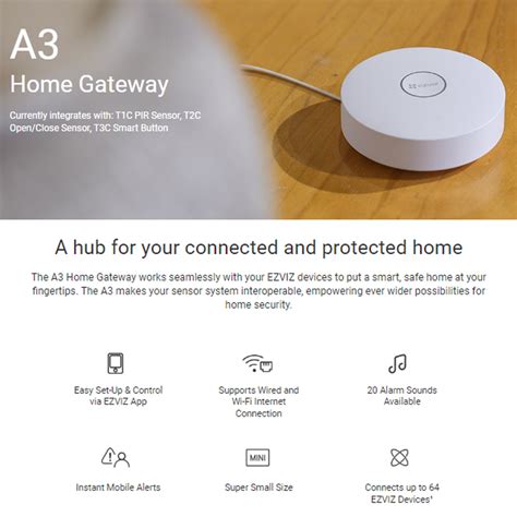 Ezviz A Smart Home Gateway Works With T C Pir Sensor T C Open Close