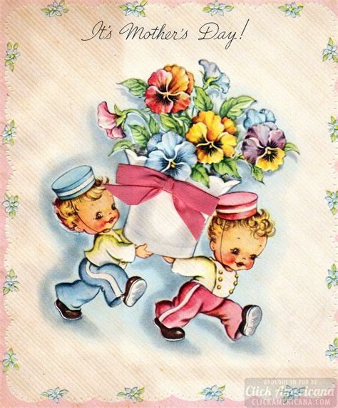 Vintage Mothers Day Cards Like These Were Cute And Cheerful Click