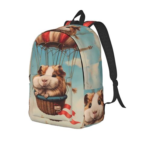 Easygdp Hot Air Balloon Guinea Pig Mochila De Lona Resistente Para Laptop Compatible Con