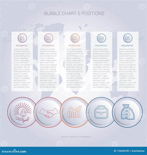 Plantilla De La Carta De Burbuja Del Color De Infographics Para