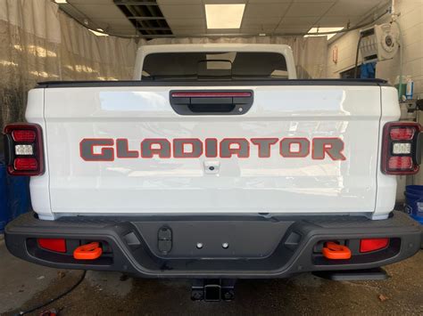 Jeep Gladiator Tailgate Badging Kit Custom Painted Color Matched G