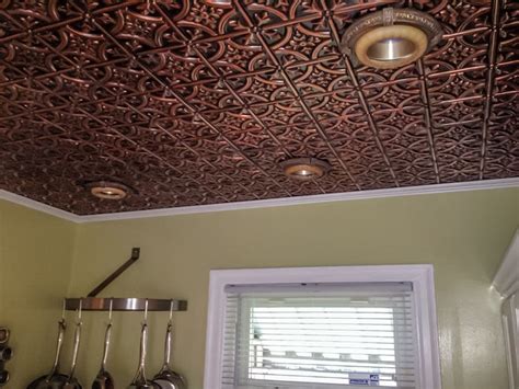 Copper Ceiling Tiles Installation Shelly Lighting