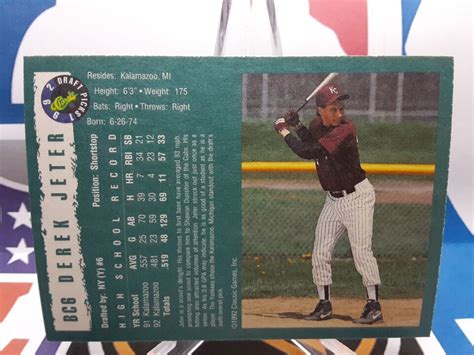 Classic Draft Picks Foil Bonus Derek Jeter Rc Bc Ebay