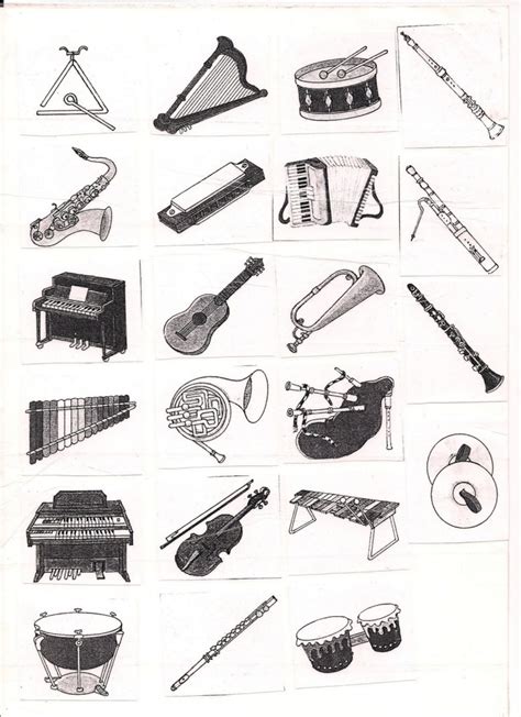 Instrumentos Musicales Para Colorear Y Pintar