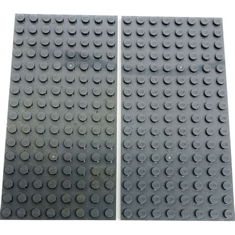 LEGO Plate 8x16 Pack Of 2 Dark Bluish Grey Plate 8x16 Pack Of 2 Dark