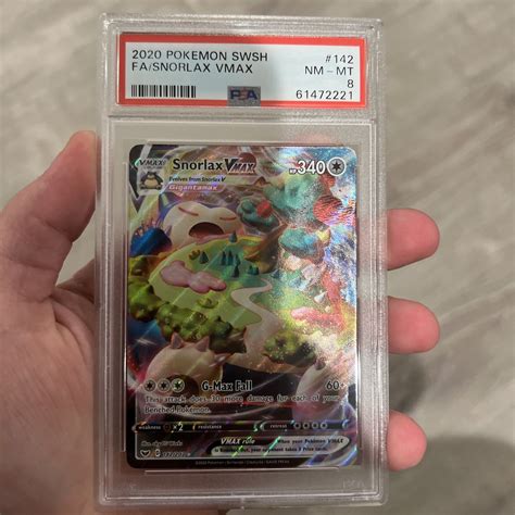 Mavin 2020 Pokemon Sword Shield PSA 8 Snorlax VMax Full Art Holo