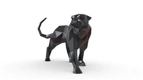 Black Panther D Model By Lowpoly Print