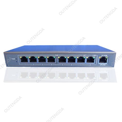 Commutateur Ethernet POE 24V 8 Ports Avec 1 Port De Liaison Montante