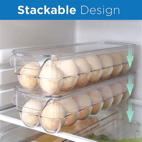 Buy Set Of 6 Refrigerator Organizer Bins Stackable Fridge Organizers