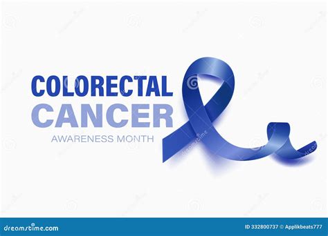 Colorectal Cancer Banner Card Placard With Vector D Realistic Dark