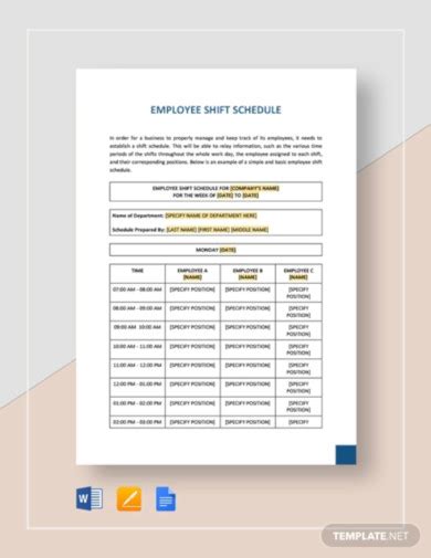 7+ Employee Shift Schedule Examples to Download