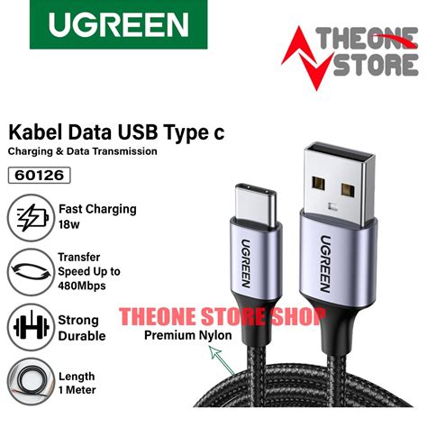 Jual Ugreen Kabel Charger USB To Type C 3A Fast Charging Nylon Braided