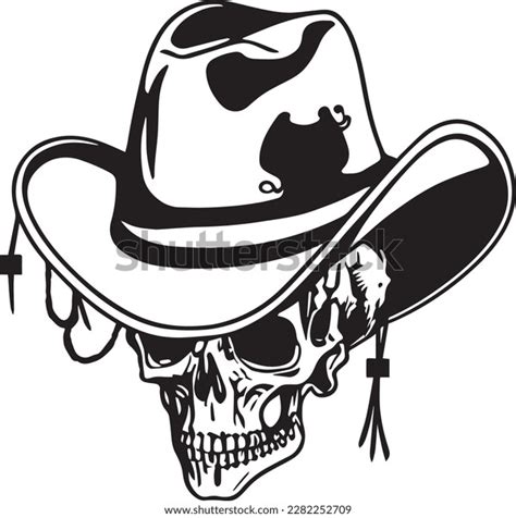 Skull Cowboy Hat Vector Illustration Svg Stock Vector (Royalty Free) 2282252709 | Shutterstock